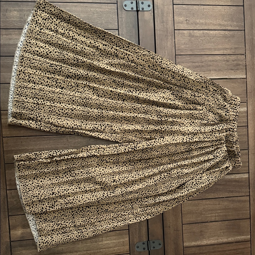 Leopard Print Kids Wide Leg Pants